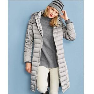 Garnet Hill Down Puffer Jacket in Grey